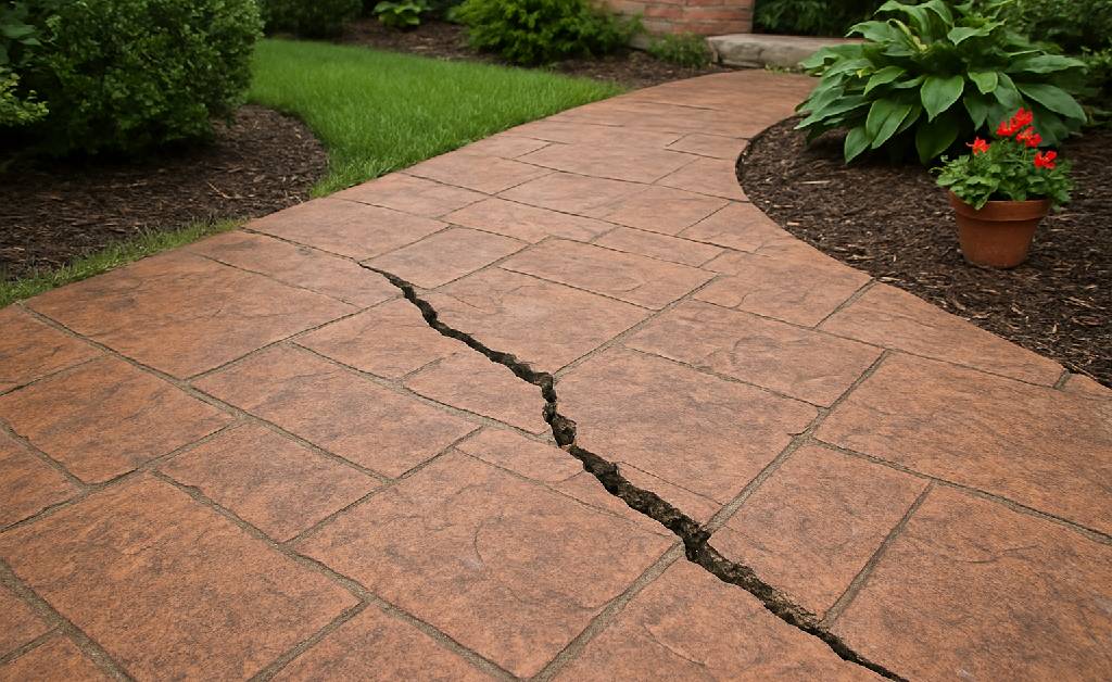 stamped concrete be repaired