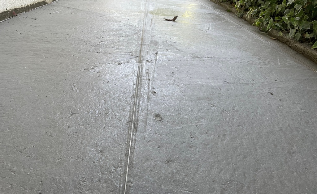 concrete after pouring