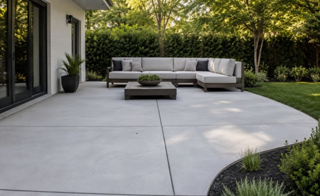 concrete patio ideas on a budget