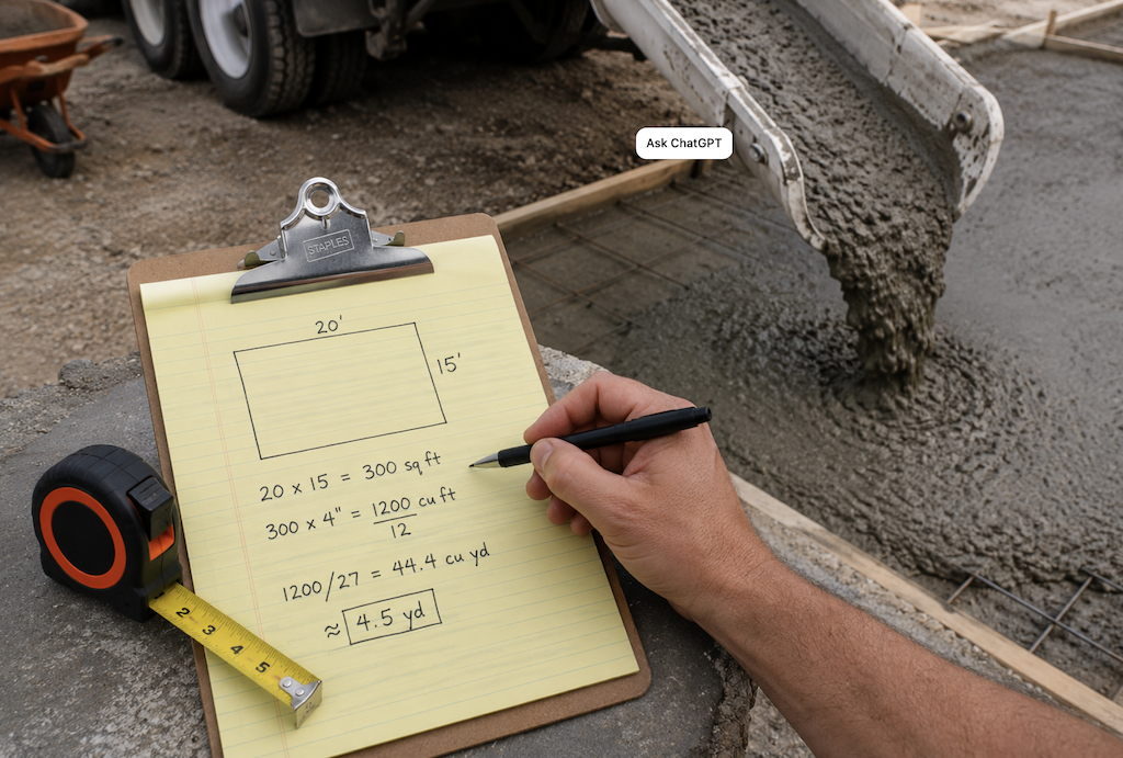 Figuring Out Yards of Concrete Needed